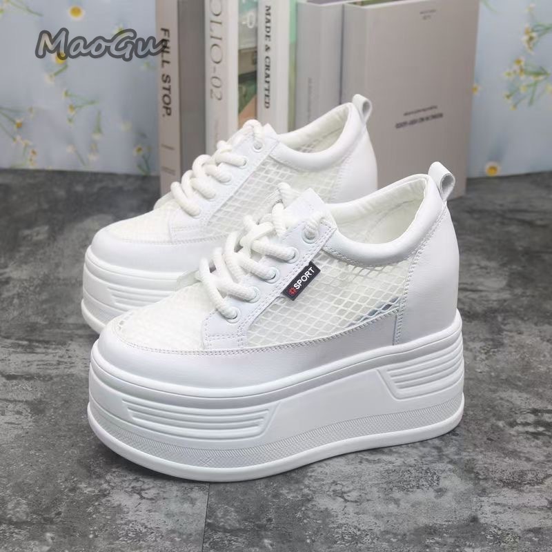 Sewing Cloth - Tenis De Mujer 여성용 메쉬 플랫폼