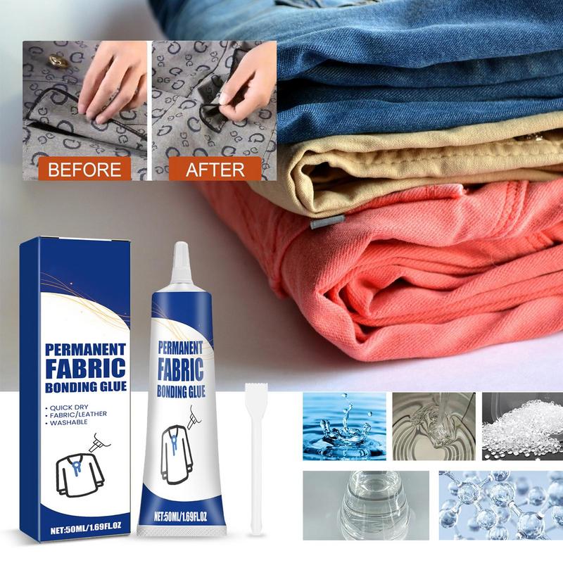 Fabric Glue Bond - 투명 강력 방수 접착제 원단 수리,