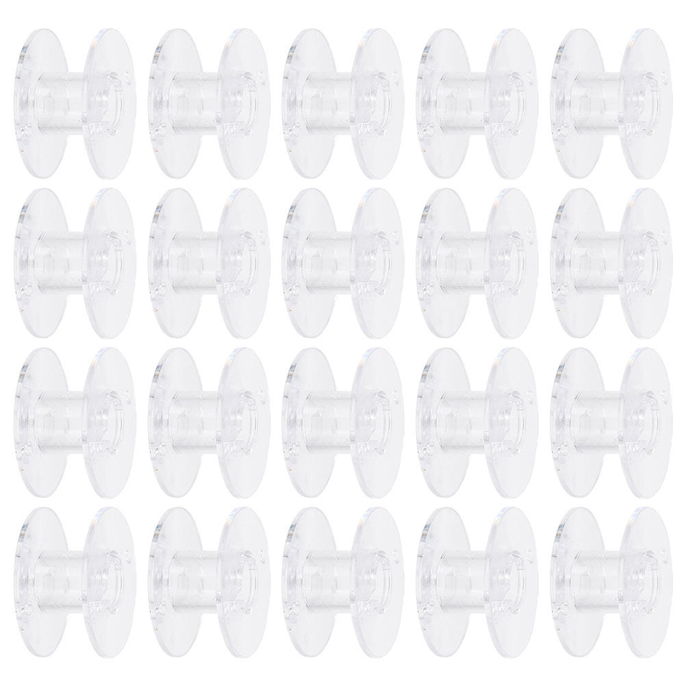 Thread Bobbins Empty - 60개 플라스틱 투명 재봉틀 보빈, 투명