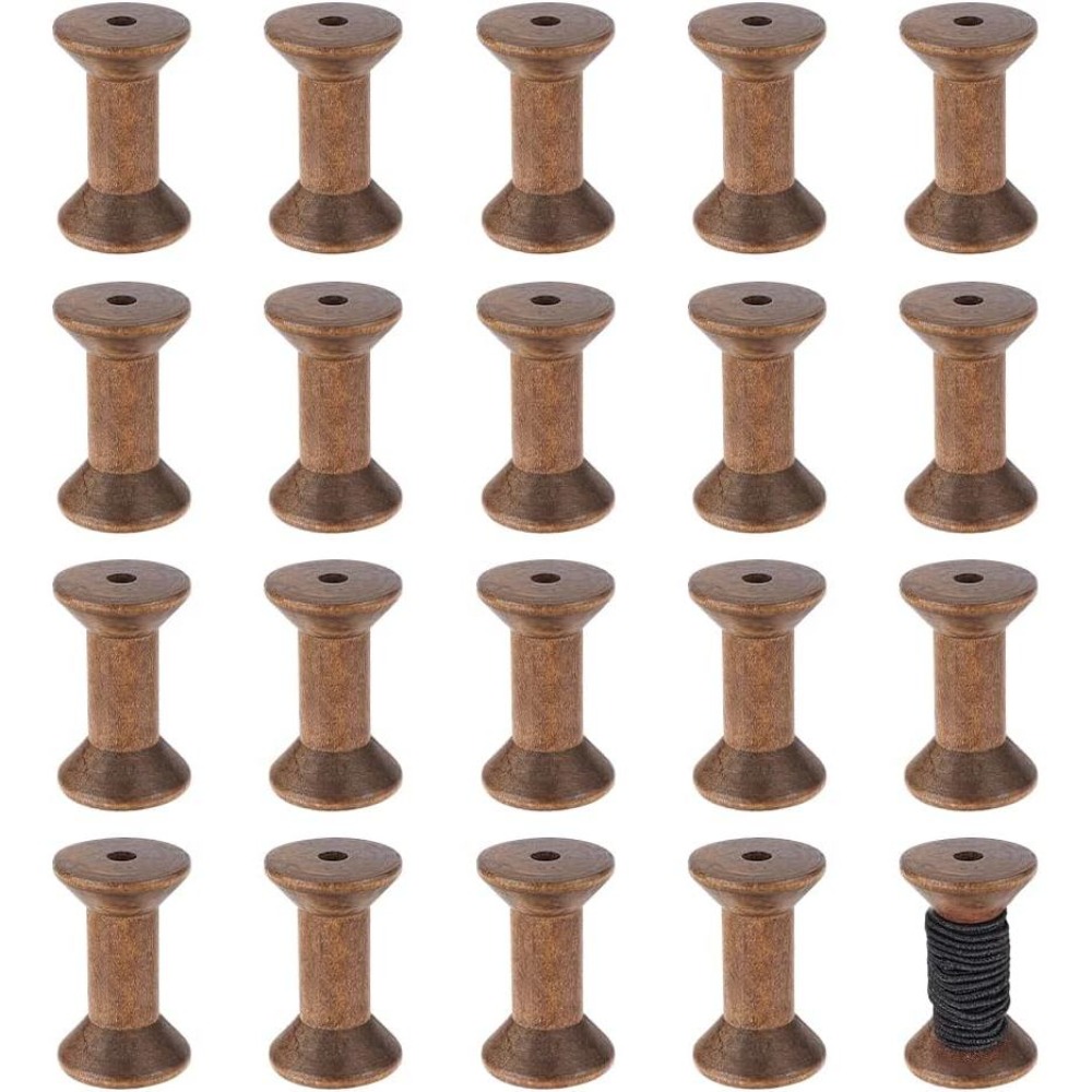 Thread Bobbins Empty - 16개의 빈 실줄통 1.87인치/50mm 나무 실줄통