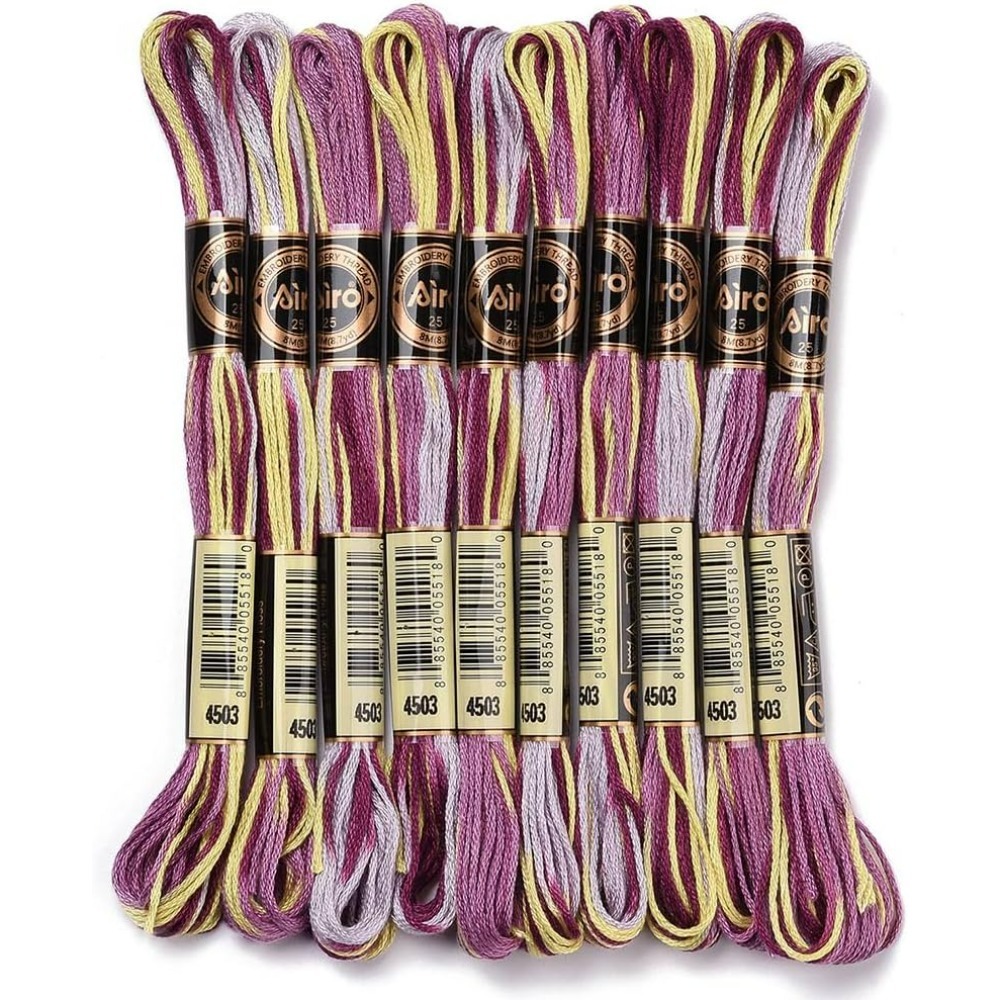 6 가닥 보라색 잡색 자수 치실 그라디언트 색상 크로스 - Embroidery Floss Thread 리뷰 및 가격