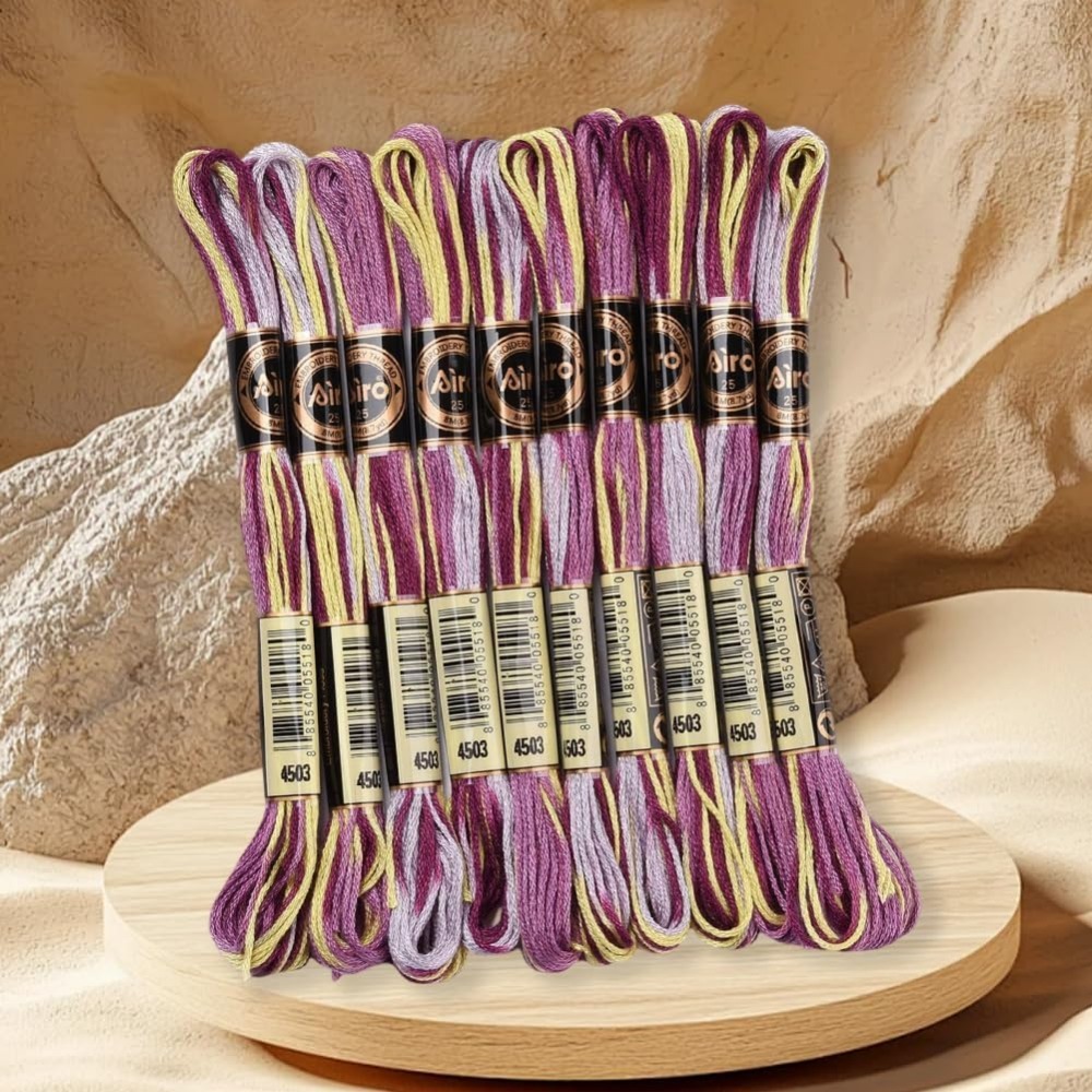 6 가닥 보라색 잡색 자수 치실 그라디언트 색상 크로스 - Embroidery Floss Thread 리뷰 및 가격