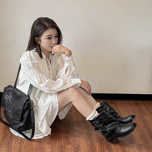 여성용 숏부츠 2025 가을 겨울 신상 블랙 슈퍼 핫팬 - Sewing Nylon 리뷰 및 가격