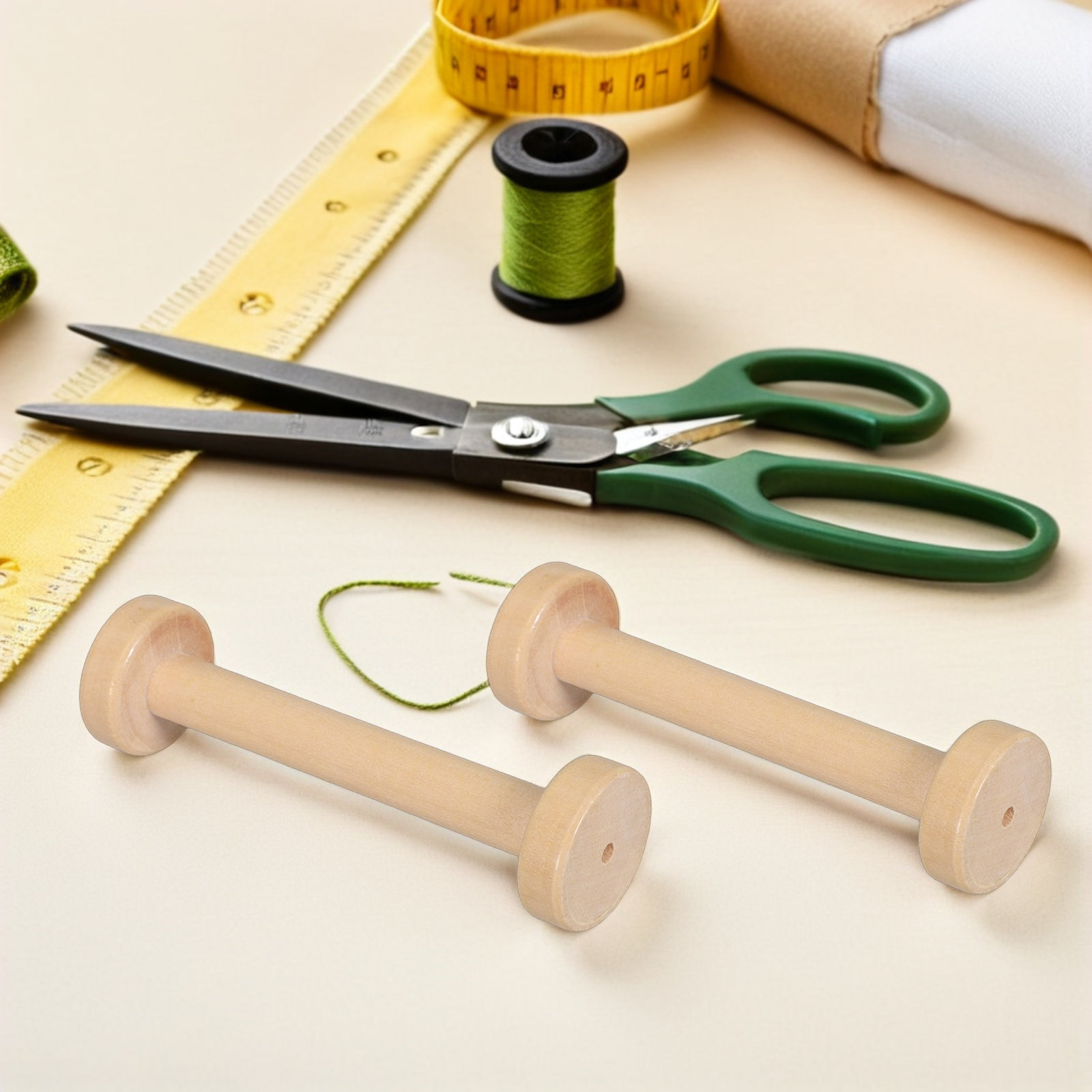 5개 나무 스풀 천연 빈티지 섬유 보빈 DIY 바느질  - Sewing In Textile 리뷰 및 가격