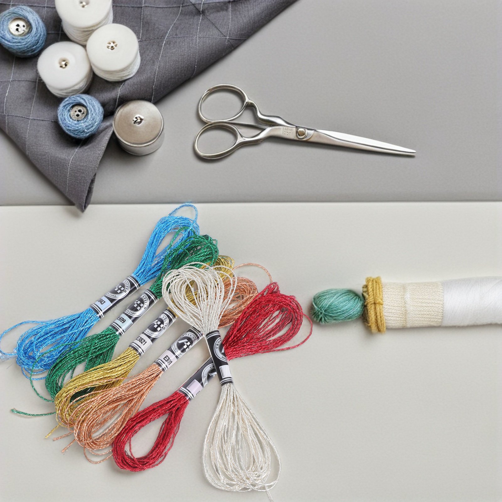 6개입 반짝이는 메탈릭 자수실, 선명하고 변색 방지되는 - Embroidery Floss Thread 리뷰 및 가격