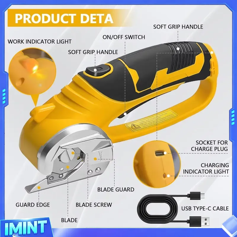 2000mAh 무선 전기 가위 로터리 커터 전기 판지  - Rotary Cutter Fabric 리뷰 및 가격