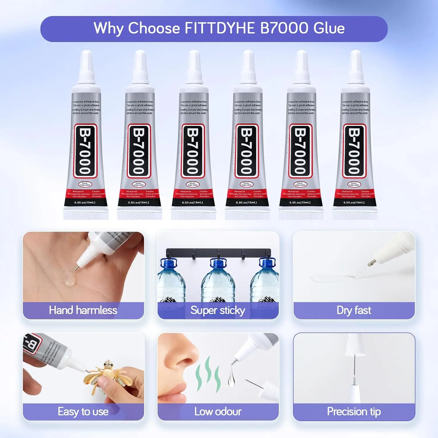 ICUTE-FITTDYHE 6PCS 쥬얼리 접착제 -  - Fabric Glue Bond 리뷰 및 가격