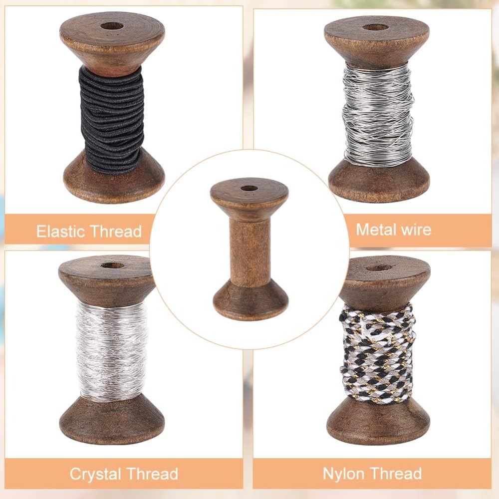 16개의 빈 실줄통 1.87인치/50mm 나무 실줄통  - Thread Bobbins Empty 리뷰 및 가격