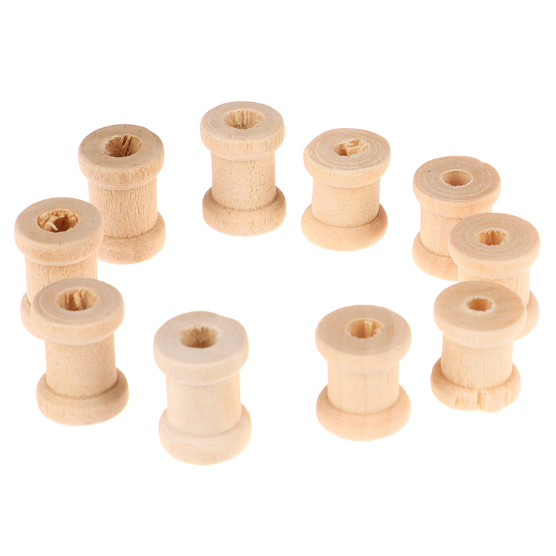 C 100개 나무 재질 빈 실통 나무 보빈 릴 정리함  - Thread Bobbins Empty 리뷰 및 가격