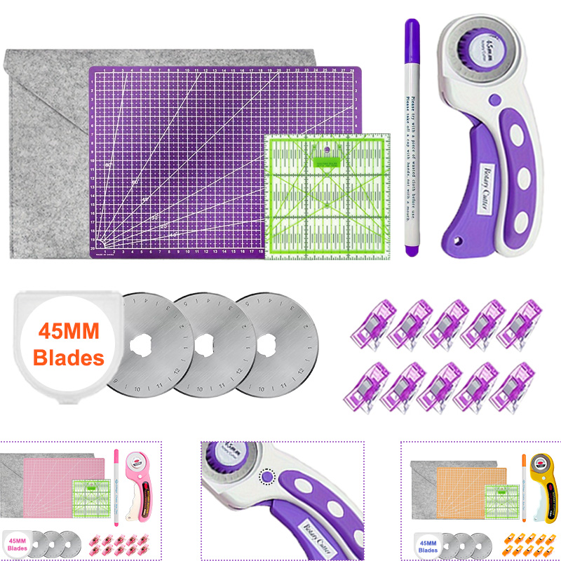 45mm 로터리 커터(두꺼운 A4 커팅 매트 포함) + - Rotary Cutter Fabric 리뷰 및 가격