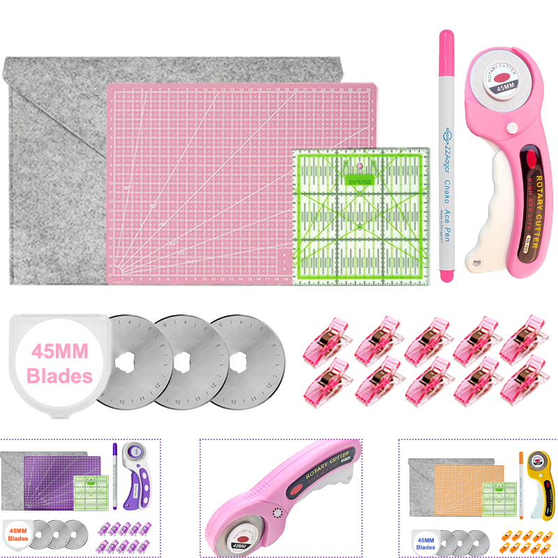 45mm 로터리 커터(두꺼운 A4 커팅 매트 포함) + - Rotary Cutter Fabric 리뷰 및 가격