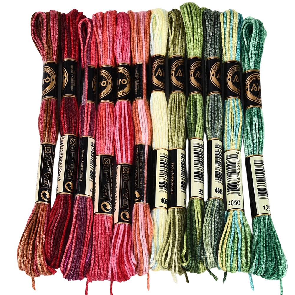 105야드 스티치 자수실 6합 다양한 색상의 우정실 폴 - Embroidery Floss Thread 리뷰 및 가격