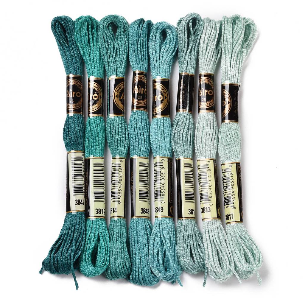 1세트 8가닥 0.5mm 6겹 폴리에스터 자수실 비즈  - Embroidery Floss Thread 리뷰 및 가격